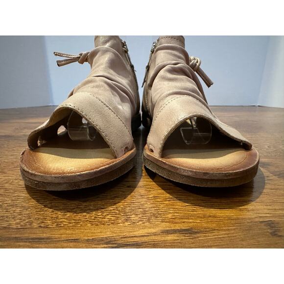 Miz Mooz Women's Fuller Open Toe Leather Sandals – Beige – Size 37 Street Style - Picture 4 of 10